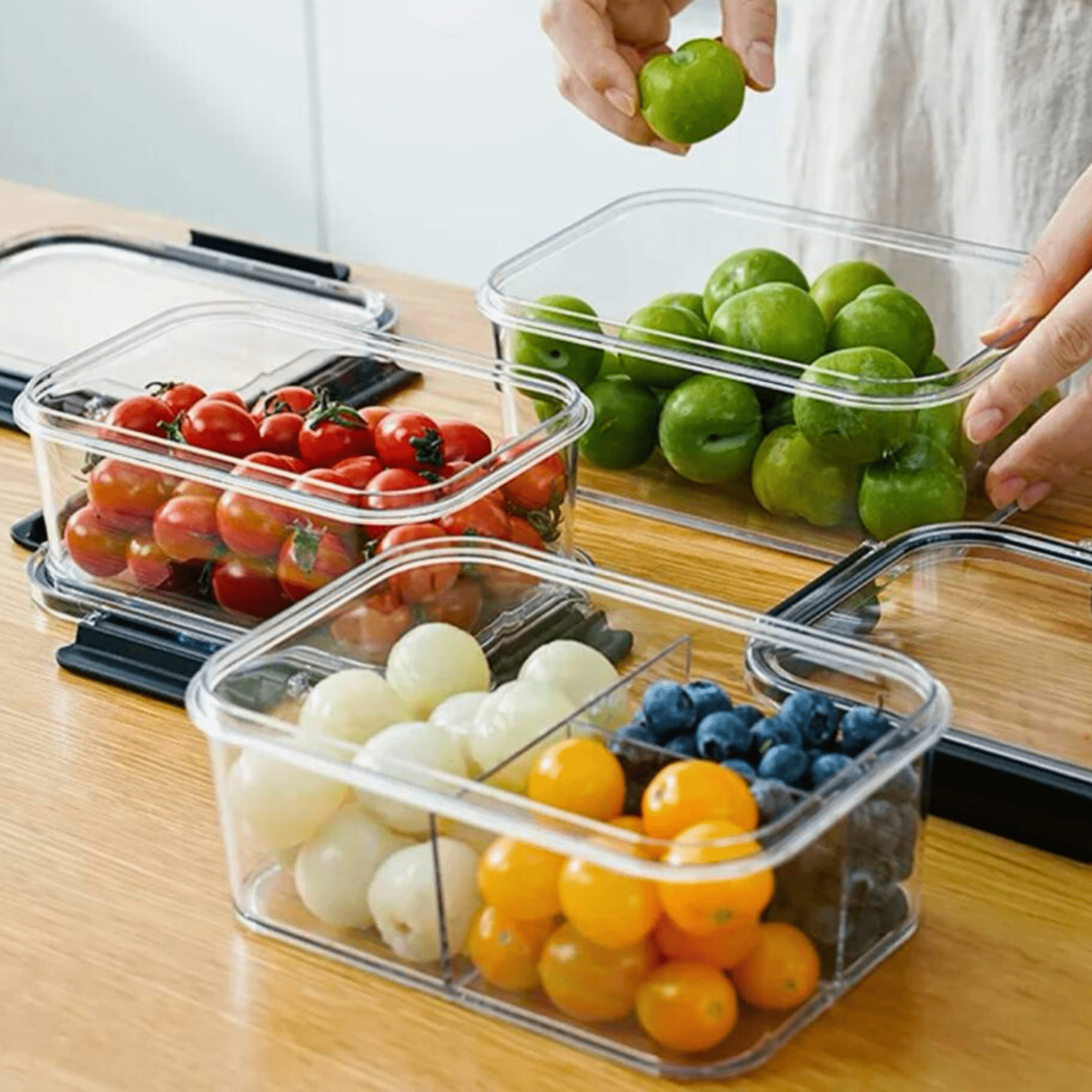 Aufbewahrungsdosen / Meal - Prep - Boxen / Obstdosen 3-teilig