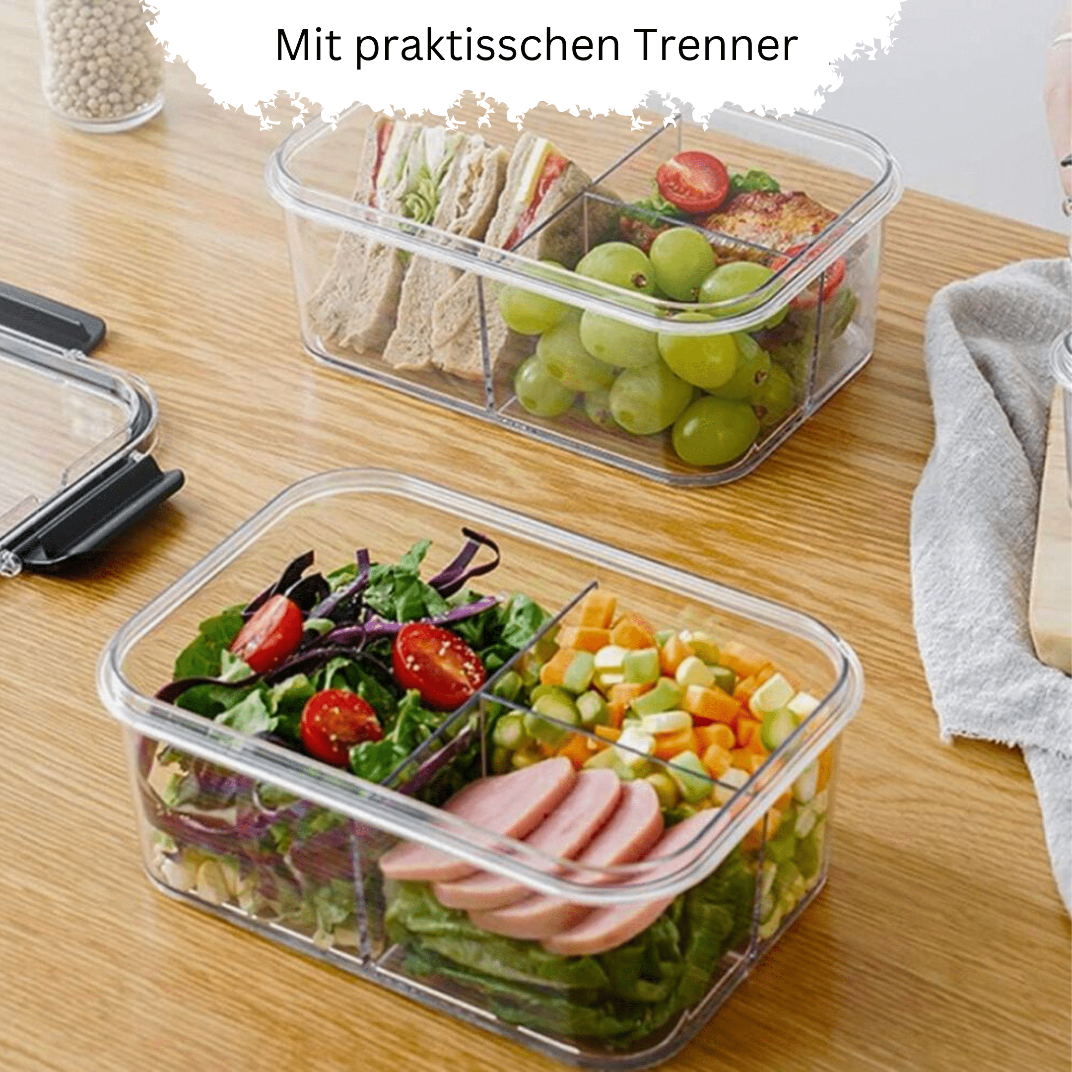 Aufbewahrungsdosen / Meal - Prep - Boxen / Obstdosen 3-teilig